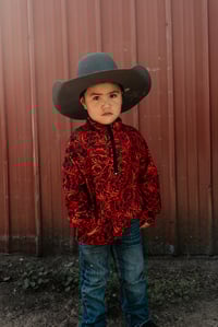 Image 1 of Red Tooled Pullover