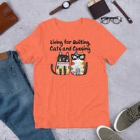 Image 1 of Quilting Cats and Cussing Unisex t-shirt