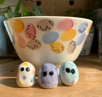 Image 7 of Speckled Pastel Polka Dot Mini Egg Guys (Big) Standing Decoraton