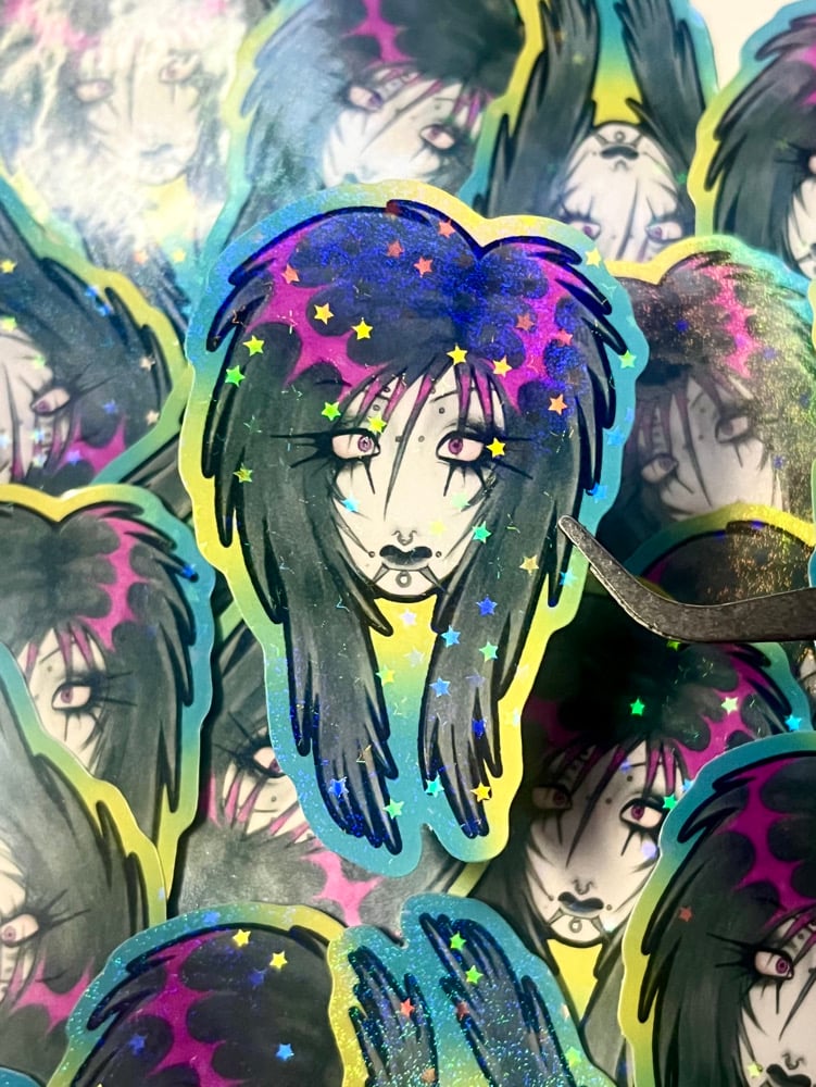 Image of Vkei headshot sticker