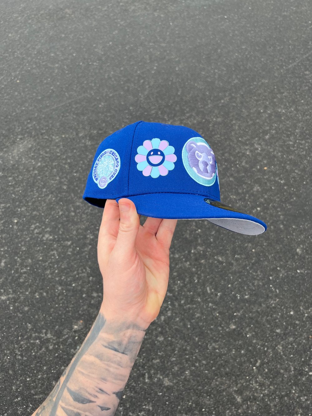 Image of  TRI TONE ROYAL CHICAGO CUBS CUSTOM FITTED CAP