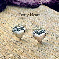 Image 2 of Heart and Flower Studs