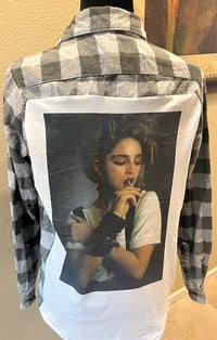 Vintage Green/Gray Flannel Shirt Madonna 