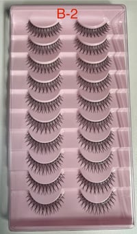 Image 3 of FalseEyelashes 10 Pairs of Natural 0.07 Thick 3d Multi-Layer Eyelash