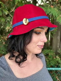 Image 5 of Red Wool Blend Mario Lined Hat