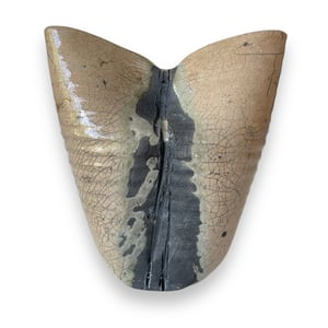 Image of PINCHED TOP RAKU VASE