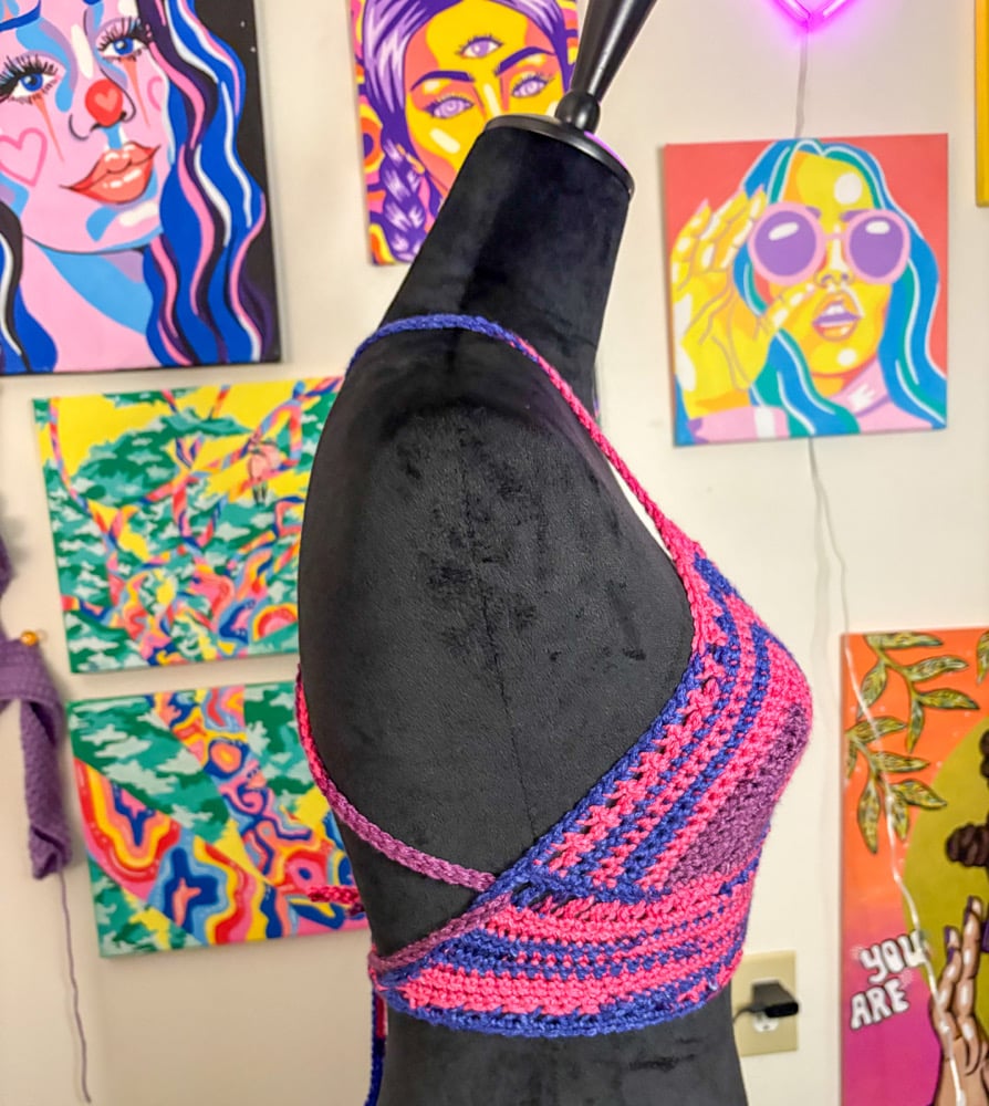 Image of Bi Pride Flag Bralette