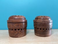 Image 1 of Natural Wood Dome Incense Cone Holder - Mini