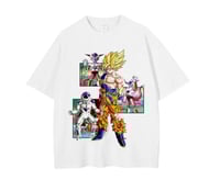 Dragonball graphic print t-shirt ssj Goku/Frieza (base,second, final)