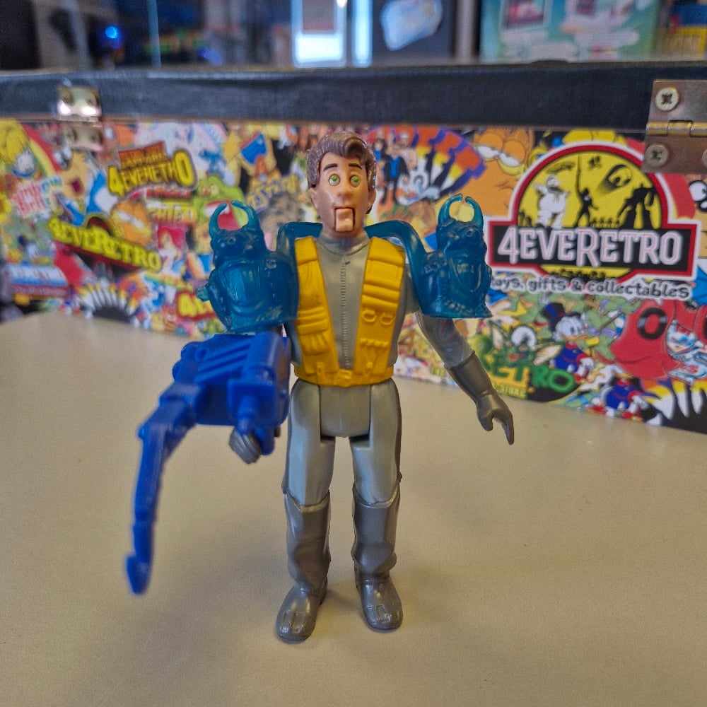 Image of Vintage Ghostbusters Fright Features Peter Venkman Action Figure with Accessories – Kenner 1988