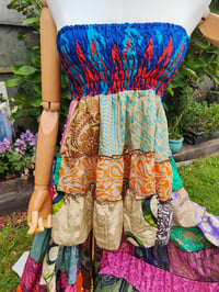 Image 2 of Patchwork multi colour mini dress / skirt 