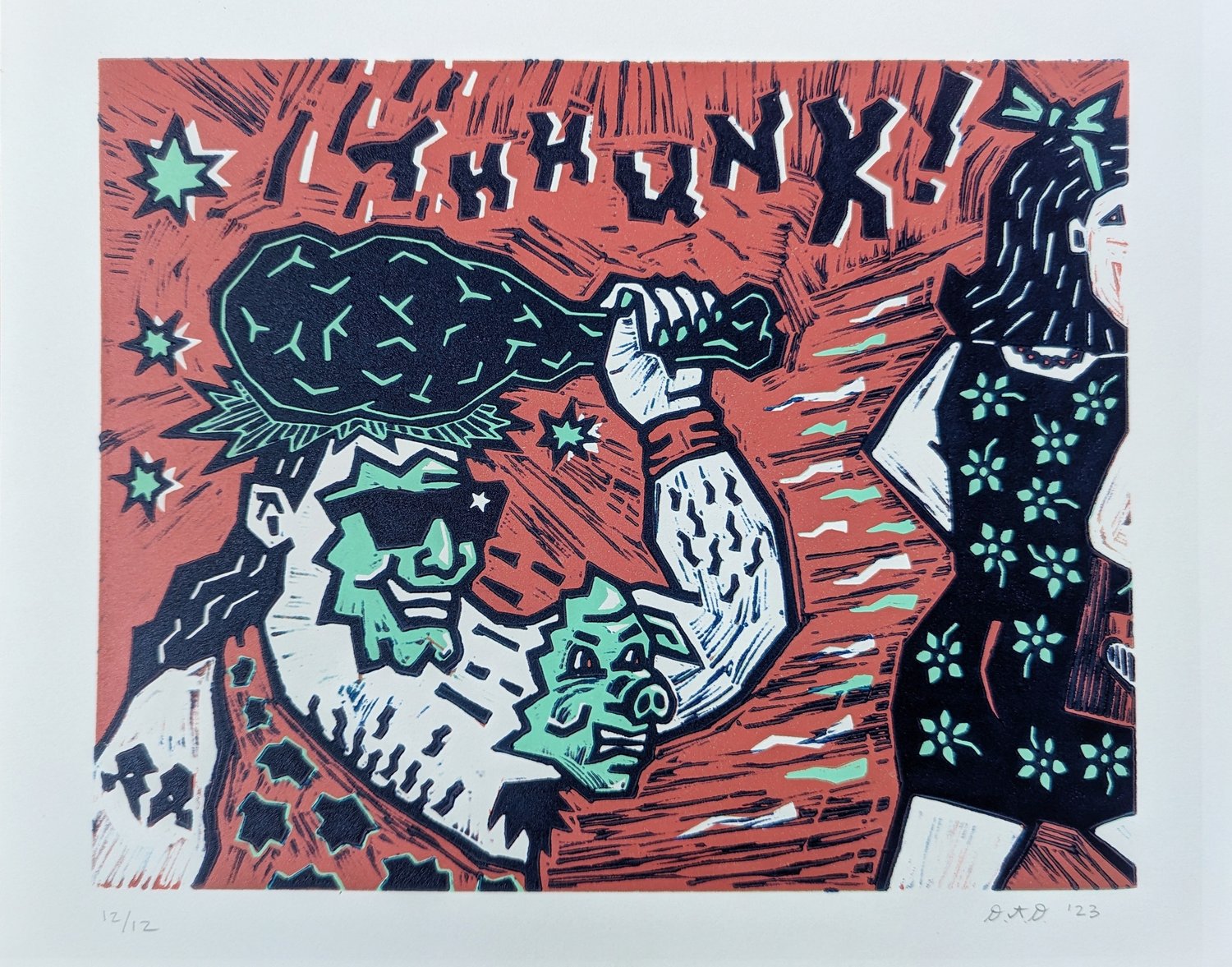 Reduction linocut #21