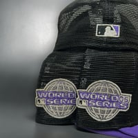 Image 2 of New Era 59Fifty “Still Swang’n”  Black Trucker Mesh
