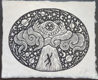 Image 1 of UFO Block Print