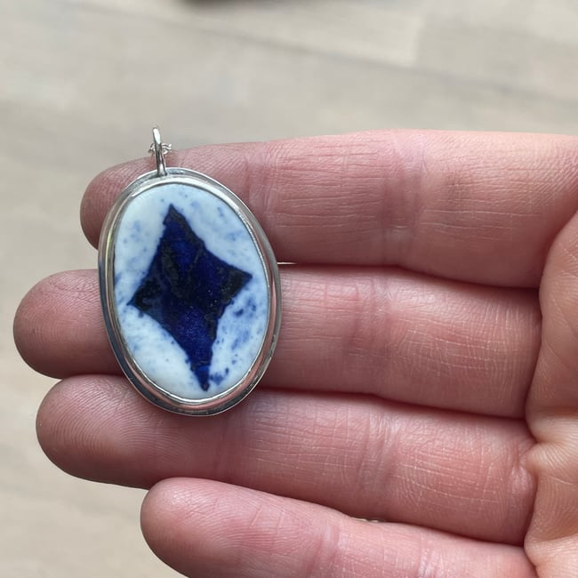 Porcelain silver necklace 7