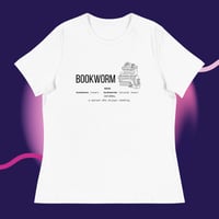 Image 1 of Book worm description Women's Relaxed T-Shirt
