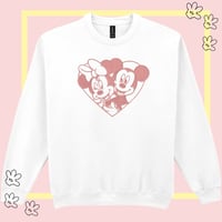 Image 1 of Mickey & Minnie Love Heart