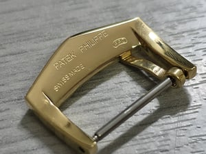Image of Patek Philippe 16/18mm Gold Plated strap buckle,NEW