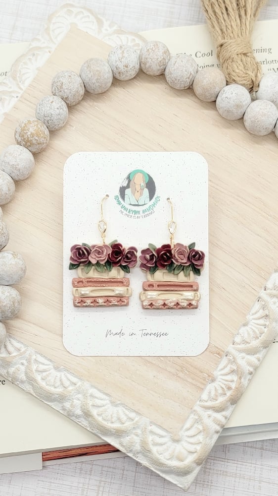 Image of Floral Bookstack Dangles