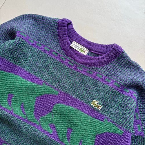 Image of 1980s Chemise Lacoste Knitted Sweater, Size Small
