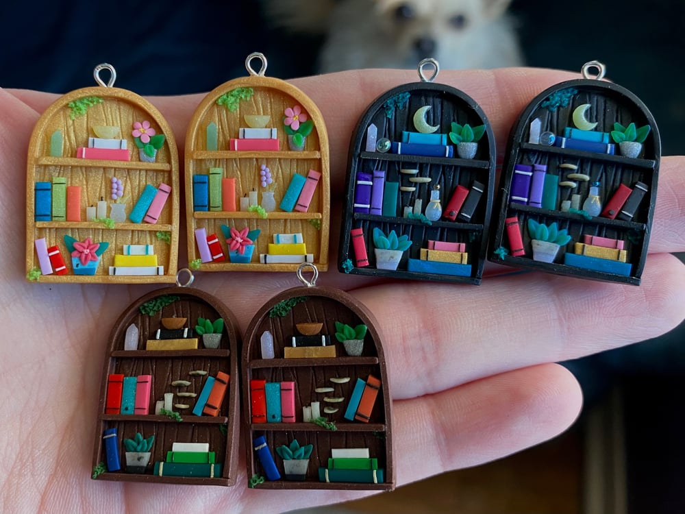Image of Magical Bookshelf Earrings/Necklace