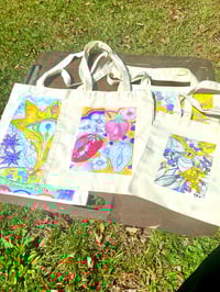 Image 3 of Strawberry Art Canvas Bag