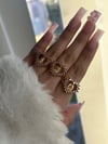 Pink Virgencita Adjustable Heart Ring