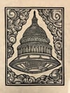 Capitol Ship Block Print