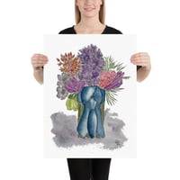 Image 4 of Crocuses and anemones with a fancy knot- Poster Print