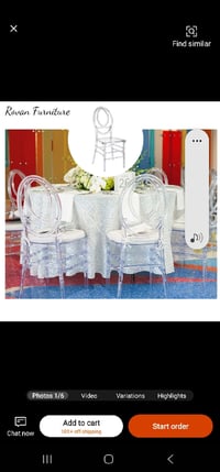 Image 3 of Modern  PC resin transparent acrylic chairs for rent only 