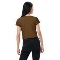 Image 6 of Crop Tee - Jack O Lantern Retro Orange Glow (Brown)