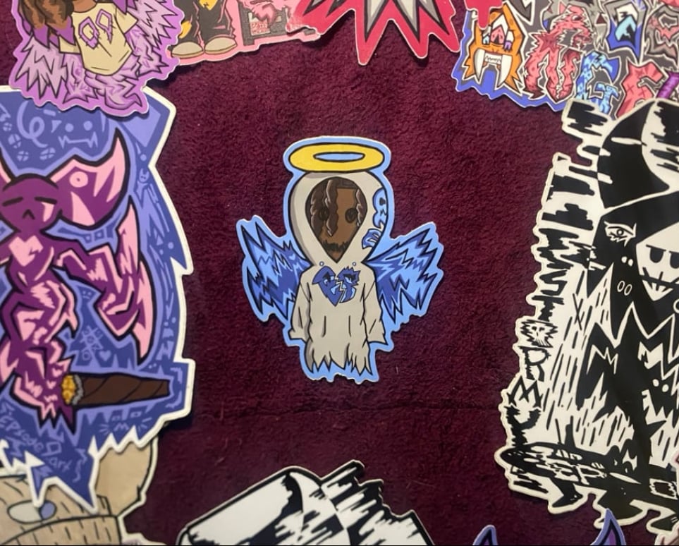 Image of Teivi Blue Angel Vinyl Sticker