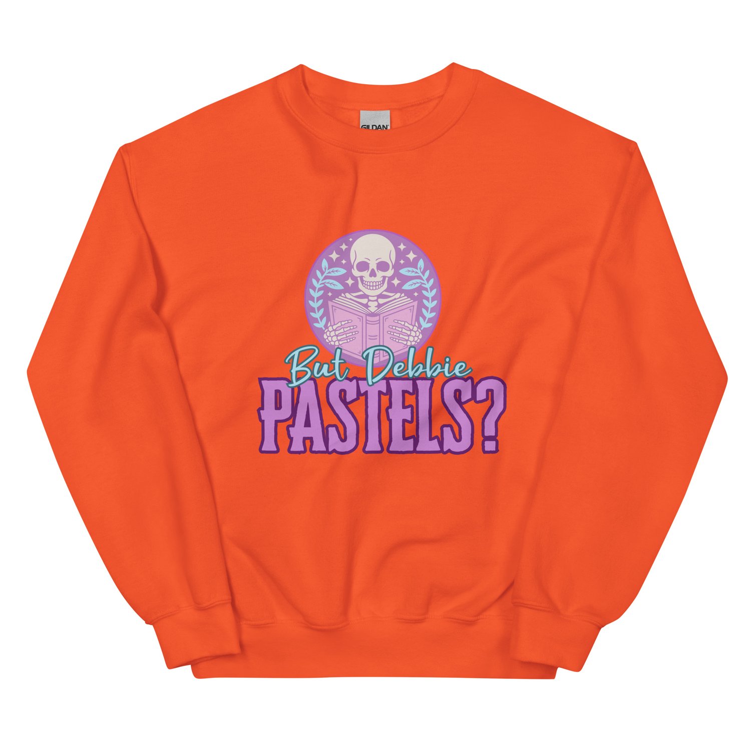 Image of Pastels skeleton reading Unisex Sweatshirt