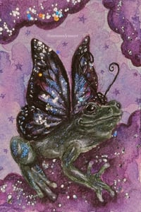 ‘Flutterbog’ Embellished Art Print