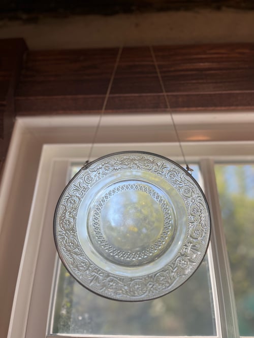 Image of Round Vintage 7 inch glass- hanging