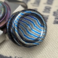 Image 1 of Pre-order Custom Zircuti Button Dish/5S Stripe Blue Polished