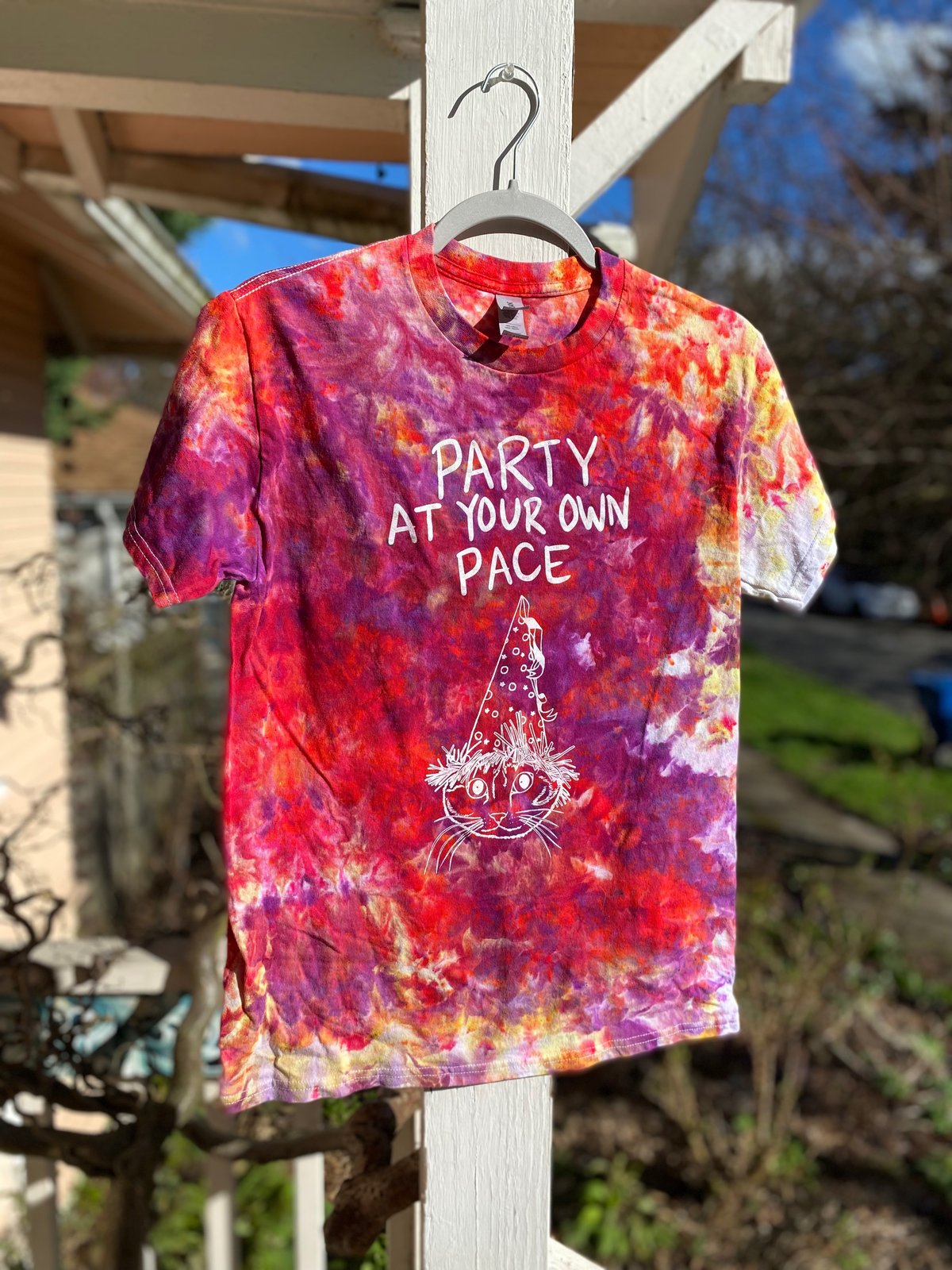 Image of Party At Your Own Pace Tie Dye Shirt Size Small 2