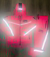 Image 3 of Ladies Pink Reflective Tracksuit 