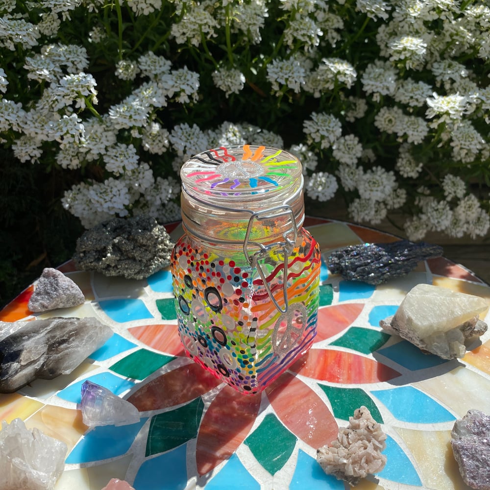 Image of happy bubbles stash jar