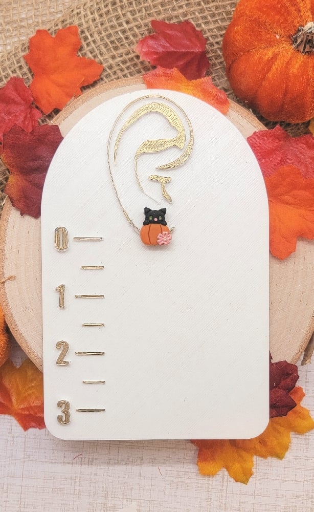 Image of Puppy + Kitty Pumpkin Studs
