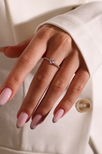 Image 8 of mini pink heart silver ring 迷你粉心银戒