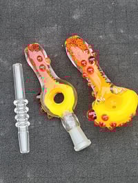Image 1 of Red And Yellow Nectar Collector And Pipe Combo Copy