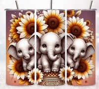 sunflower elephant 20oz tumbler