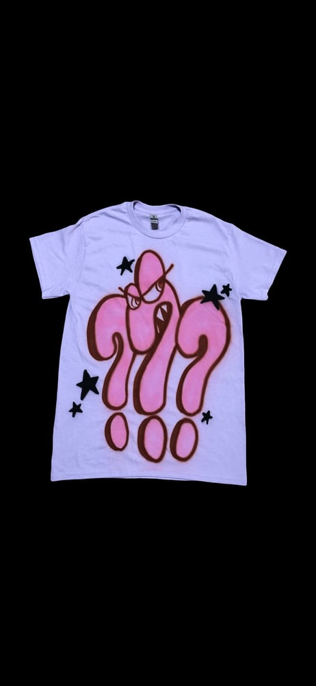 Image of AIRBRUSH TEE SIZE S PINK/BROWN