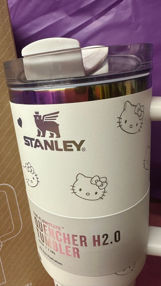 Image of White hello kitty stanley