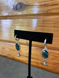 Image 2 of Moss Agate Drop Earrings