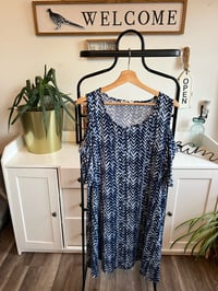 Image 1 of Blue chevron dress