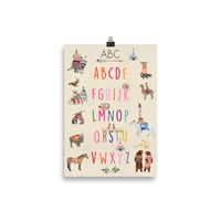 BOHO nursery ABC Poster with animals