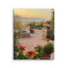 Peaceful Patio Garden - 8” X 10” Canvas Print 