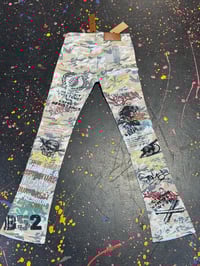 Image 2 of MENS STACKED JEANS BONE CAMO